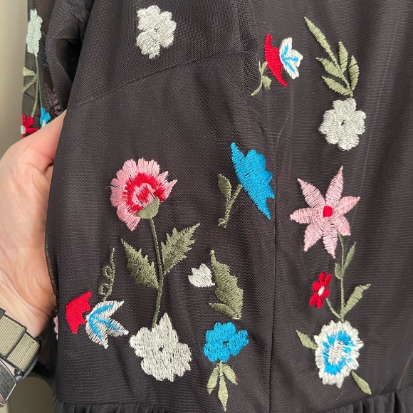 eShakti embroidered tulle overlay dress size 18 - Picture 7 of 12